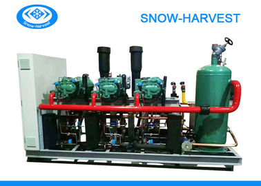 คอมเพรสเซอร์หน่วยทำความเย็นลูกสูบกึ่งปิดผนึกควบคุม PLC อัตโนมัติ